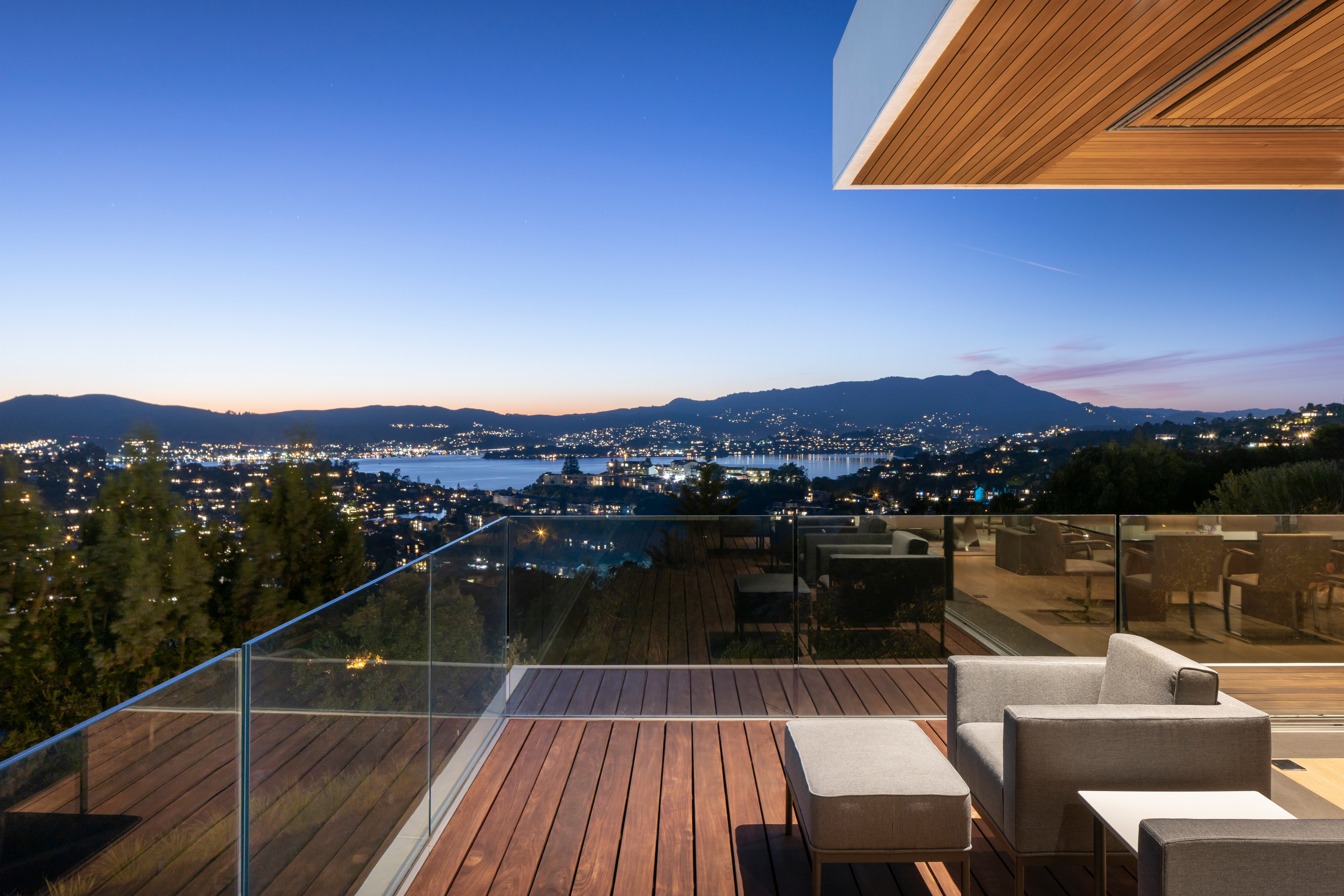 Deck views at twilight